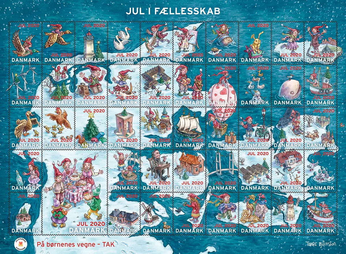 Julemærket 2020 - tegnet af Tomas Björnsson